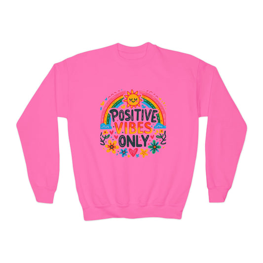 Youth Crewneck Sweatshirt -Positive Vibes