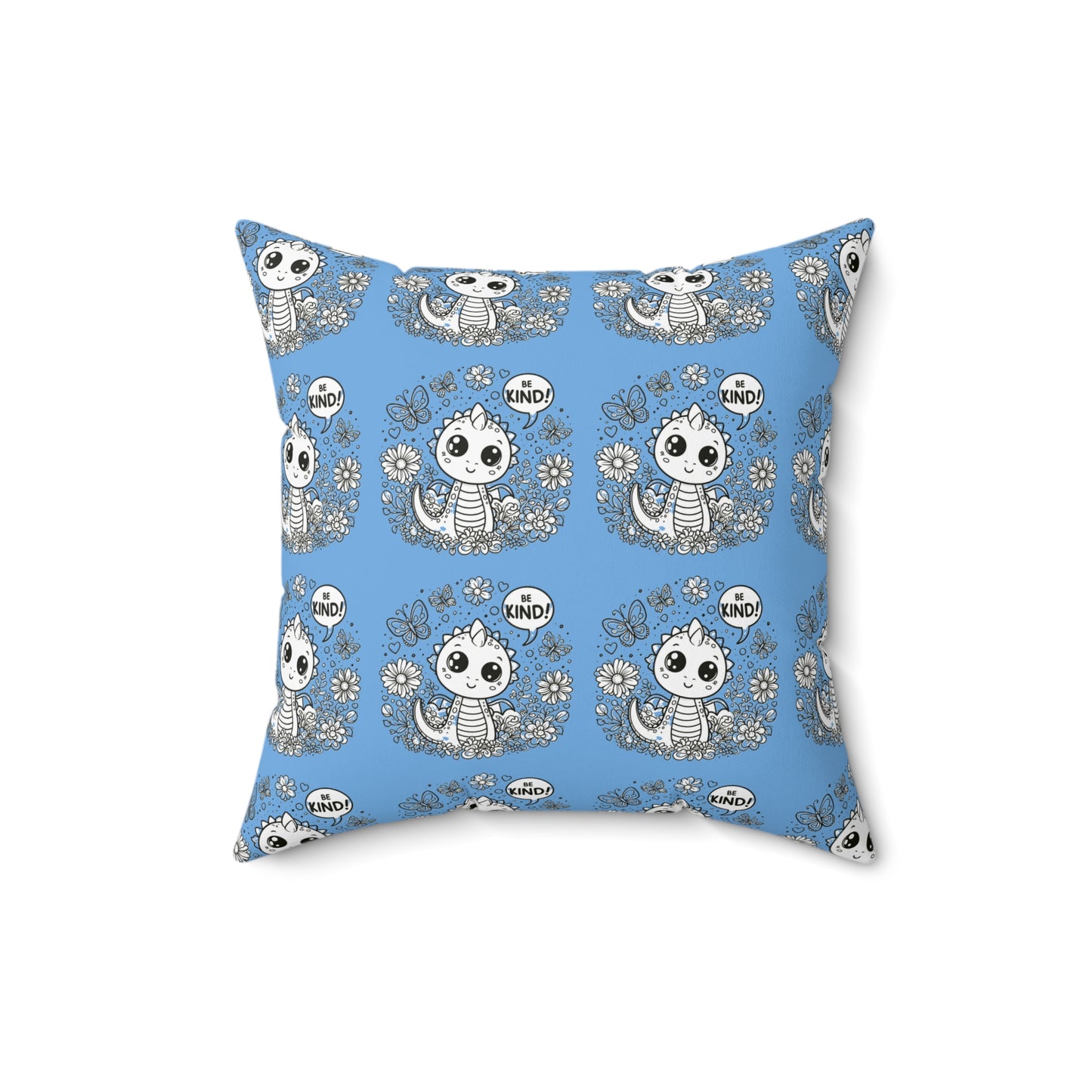 Spun Polyester Square Pillow -Be Kind