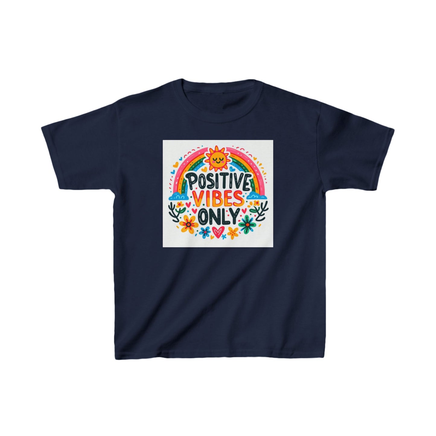 Kids Heavy Cotton™ Tee - Positive Vibes