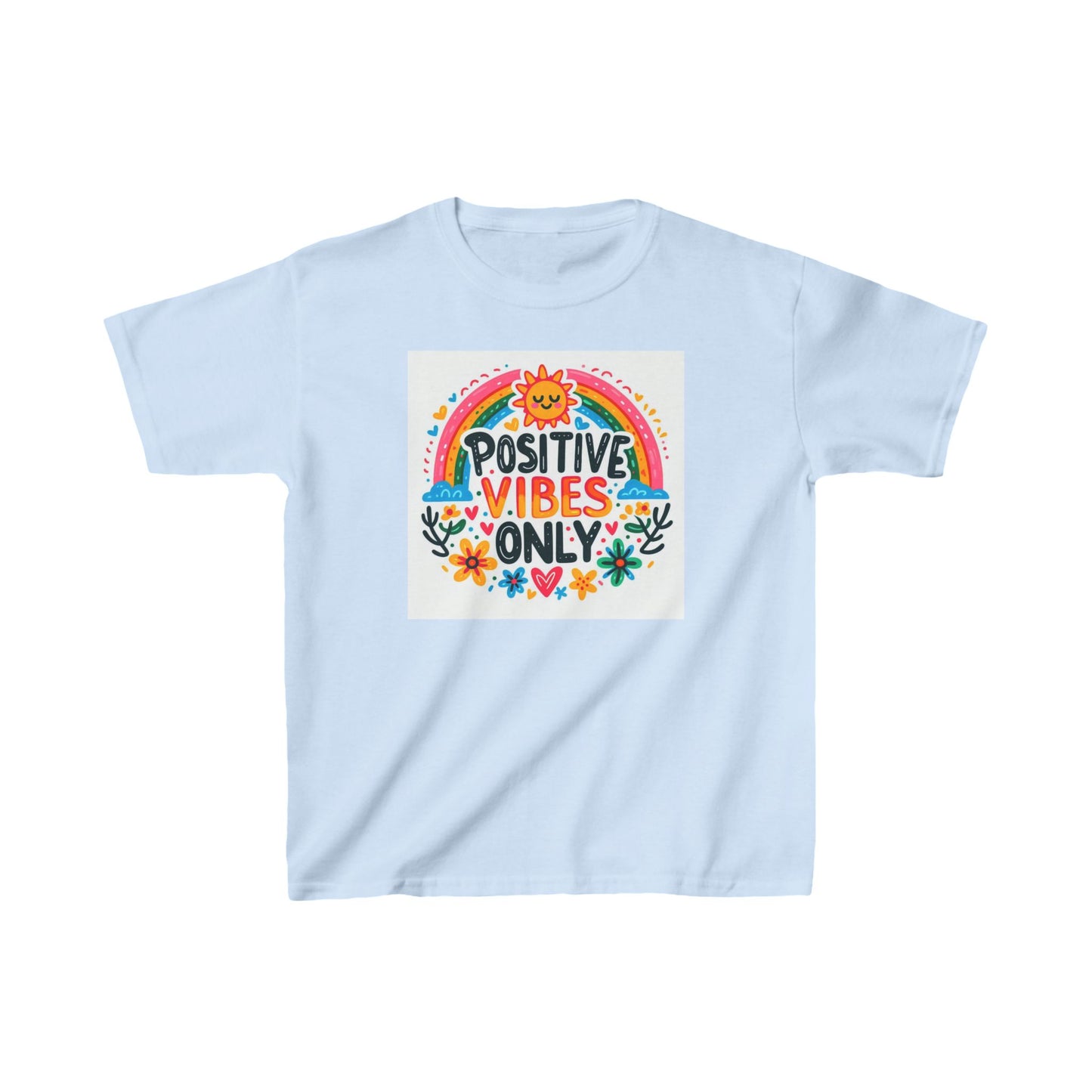 Kids Heavy Cotton™ Tee - Positive Vibes