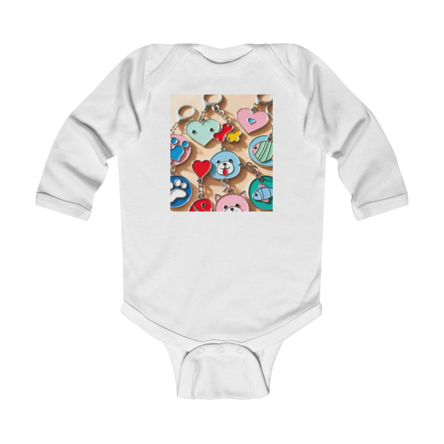 Infant Long Sleeve Bodysuit -Doggie Keychains