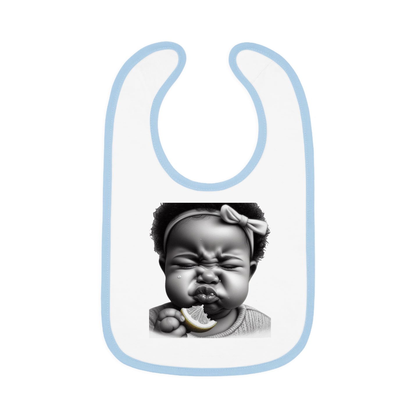 Baby Contrast Trim Jersey Bib - Sourface - Girl