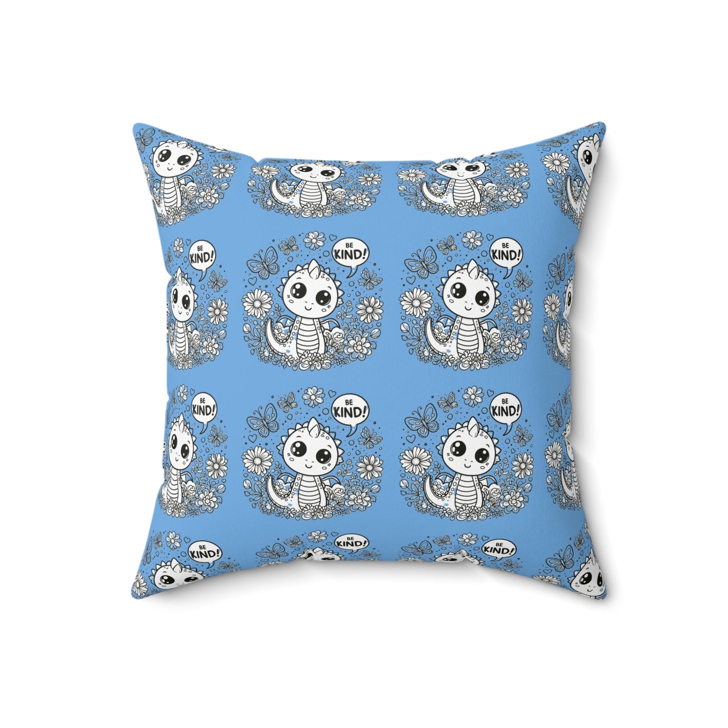 Spun Polyester Square Pillow -Be Kind