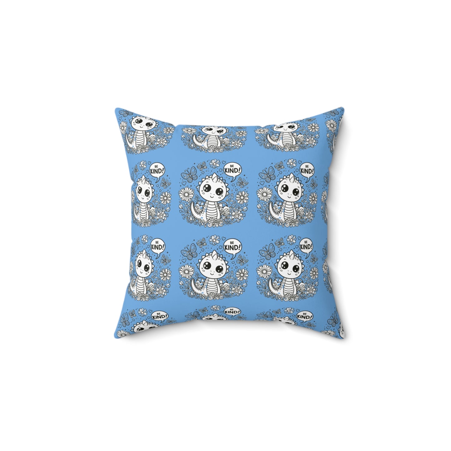 Spun Polyester Square Pillow -Be Kind