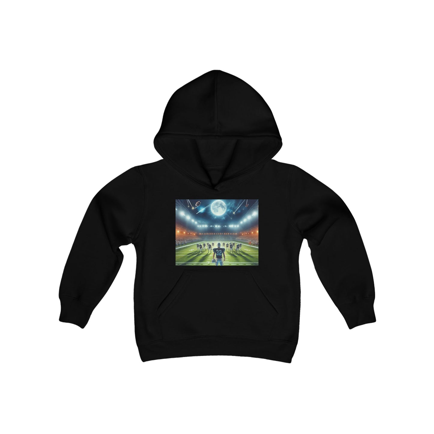 Youth Heavy Blend Hooded Sweatshirt -Football Lights