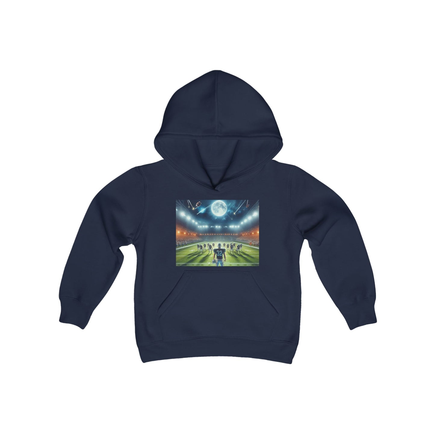 Youth Heavy Blend Hooded Sweatshirt -Football Lights