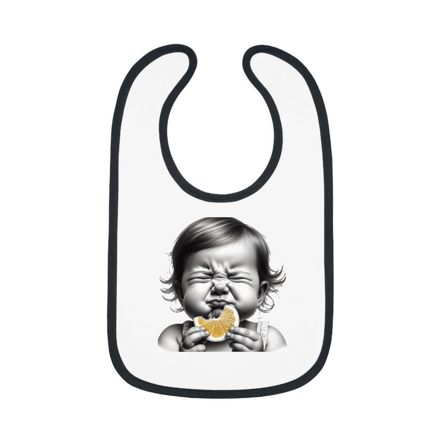 Baby Contrast Trim Jersey Bib -Sourface Boy