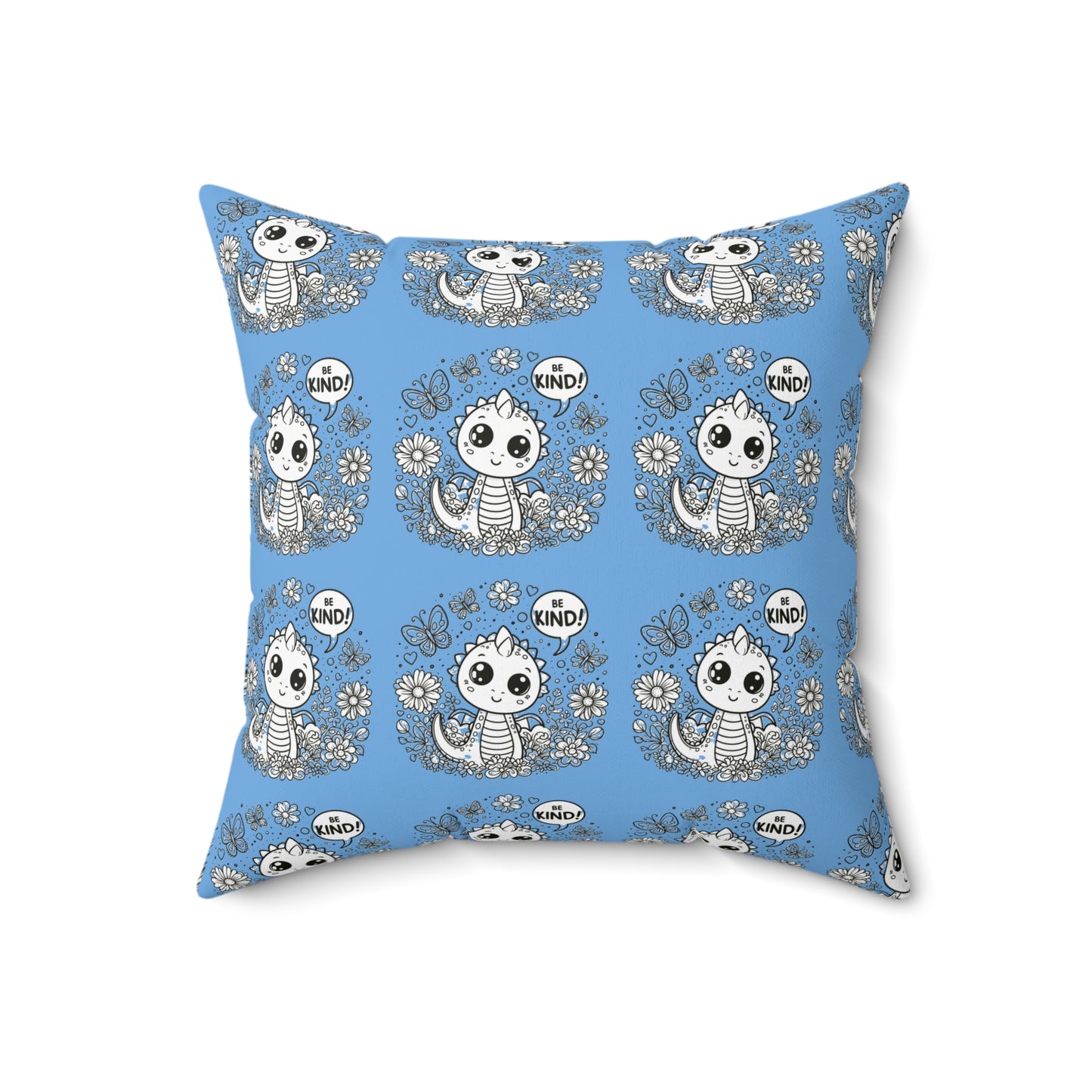 Spun Polyester Square Pillow -Be Kind