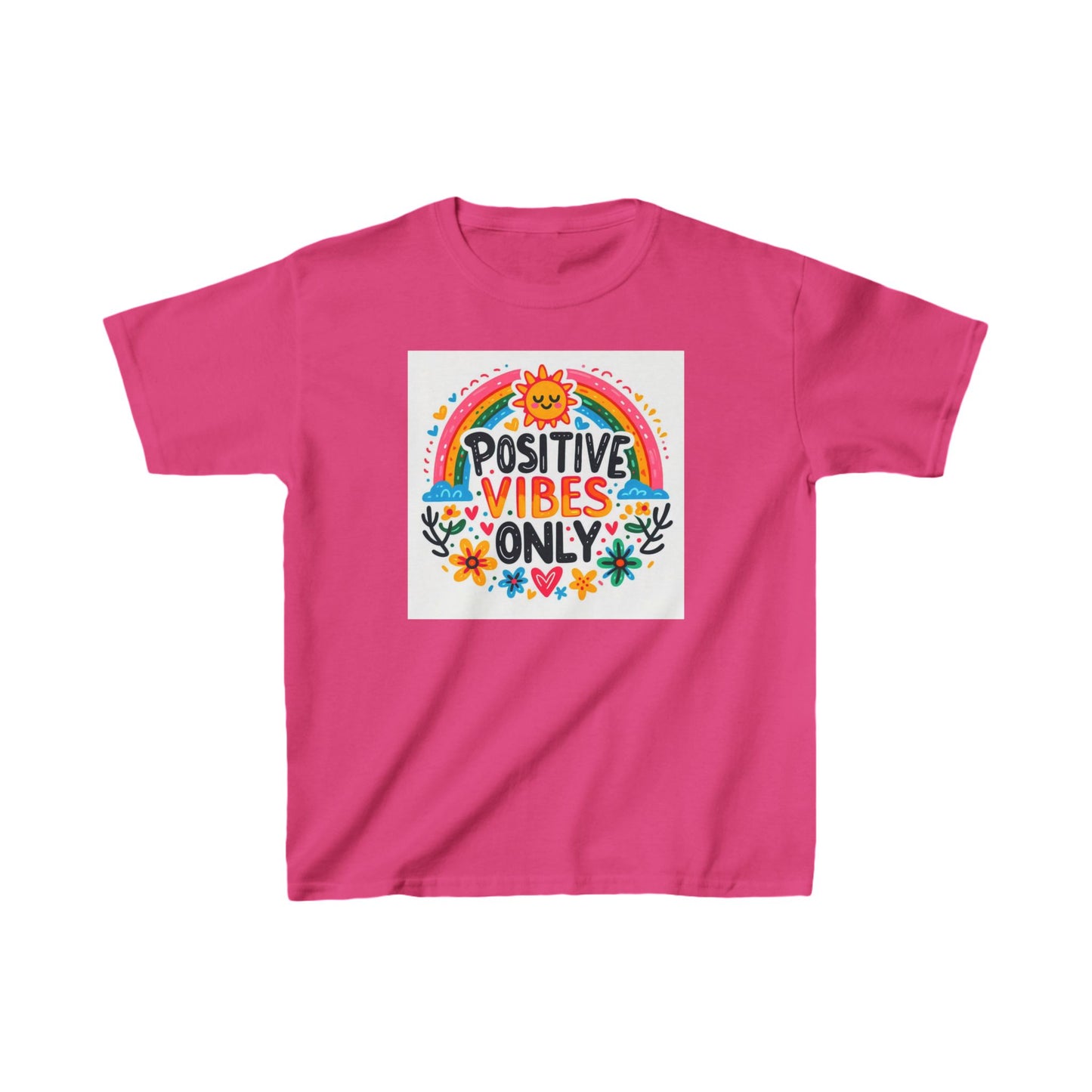 Kids Heavy Cotton™ Tee - Positive Vibes