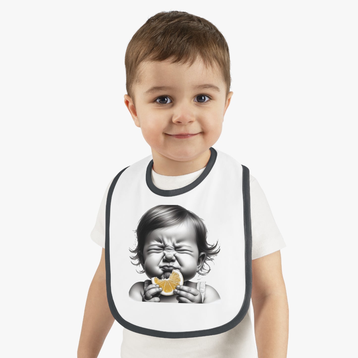 Baby Contrast Trim Jersey Bib -Sourface Boy