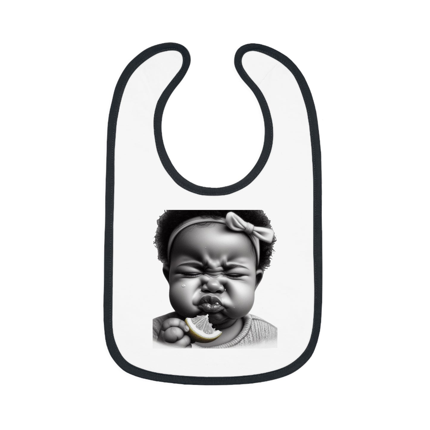 Baby Contrast Trim Jersey Bib - Sourface - Girl