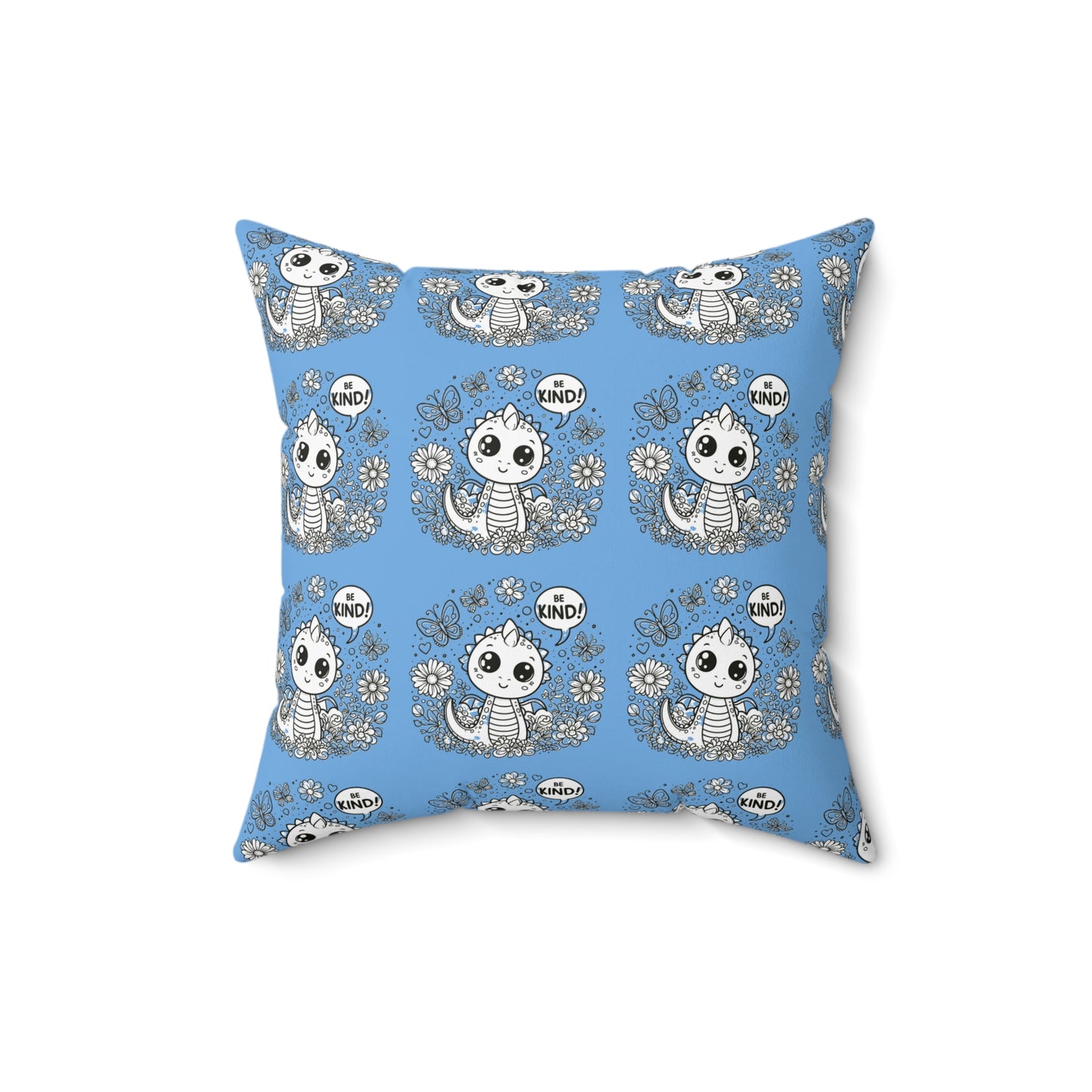 Spun Polyester Square Pillow -Be Kind