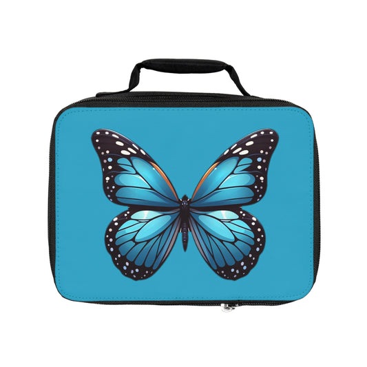 Lunch Bag -Turquoise Butterfly